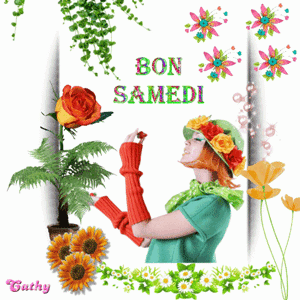 Gif animé Bon samedi fille